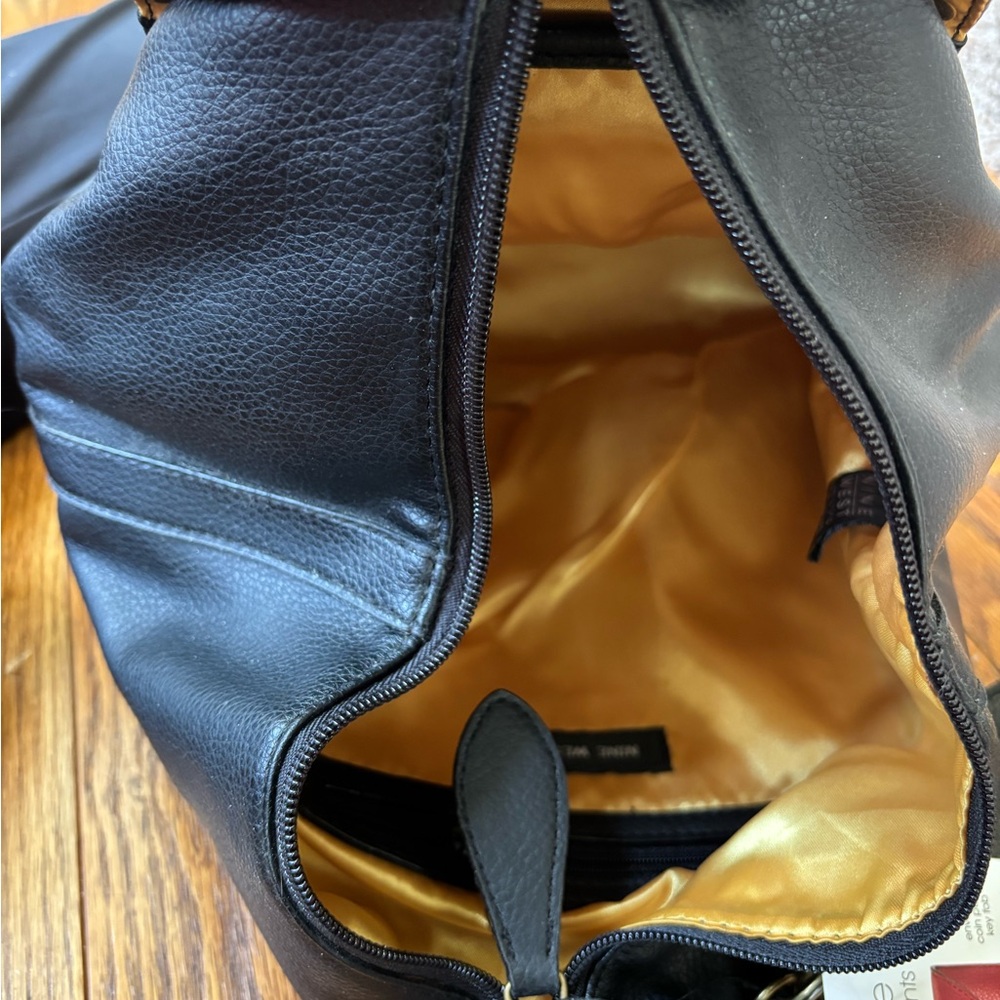 9 West Black Studded Leather Sling Bag - Picture 6 of 7